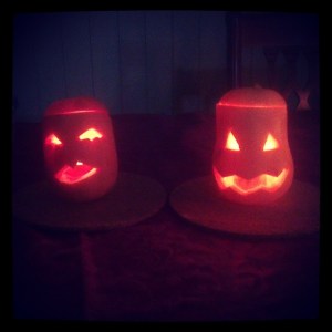 Samhain Pumpkins. Mine looks like a "blow-up" pumpkin!