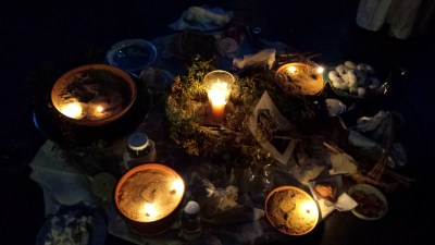 Altar at Imbolc, 2015